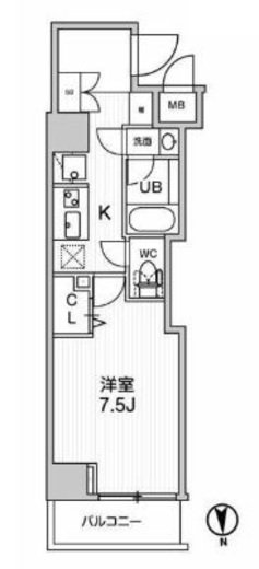 グランド神楽坂　208号室　間取り