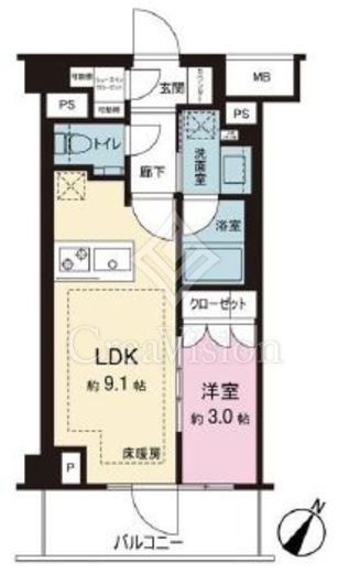 リビオレゾン参宮橋　405号室　間取り