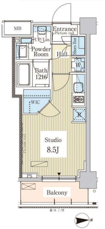 パークアクシス高田馬場テラス　203号室　間取り