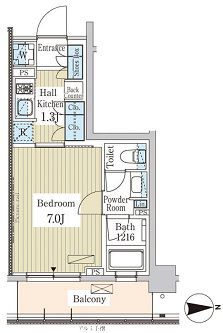 パークアクシス高田馬場テラス　407号室　間取り