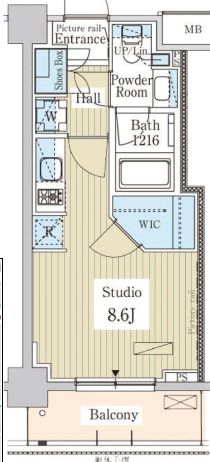パークアクシス高田馬場テラス　502号室　間取り