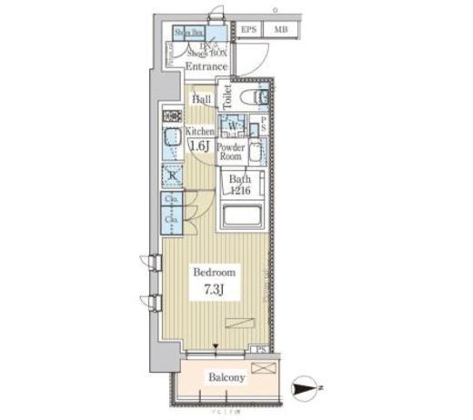 パークアクシス高田馬場テラス　508号室　間取り