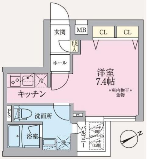ARKMARK東中野 (アークマーク東中野)　208号室　間取り