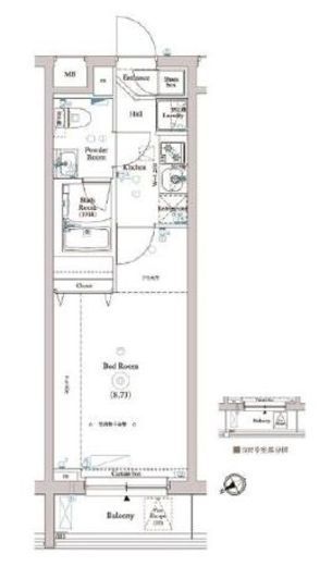 ARKMARK東中野 (アークマーク東中野)　502号室　間取り