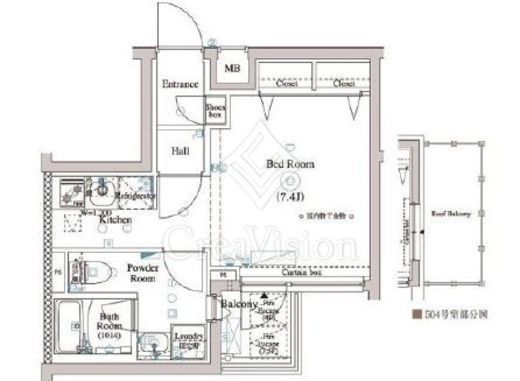 ARKMARK東中野 (アークマーク東中野)　504号室　間取り