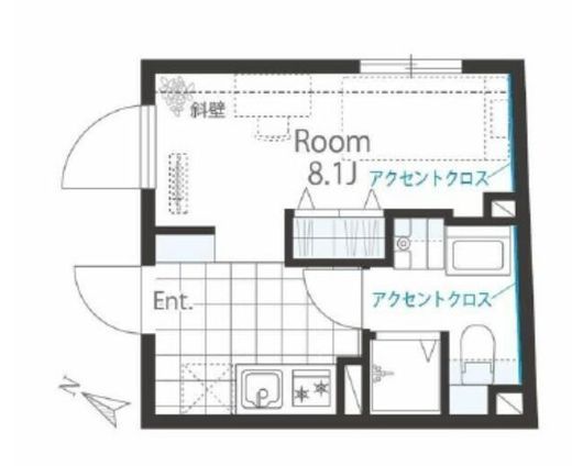 Crea渋谷初台 (クレア渋谷初台)　202号室　間取り