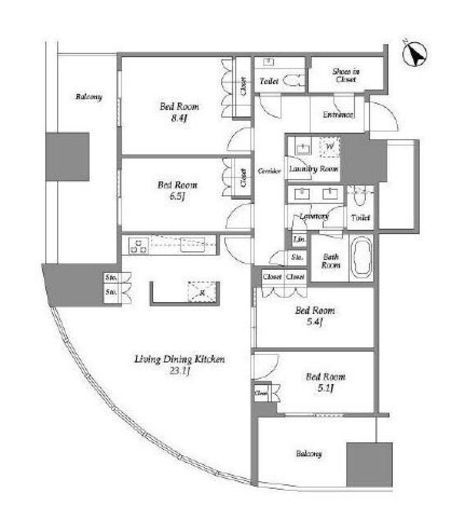 麻布台ヒルズレジデンスB　1020号室　間取り