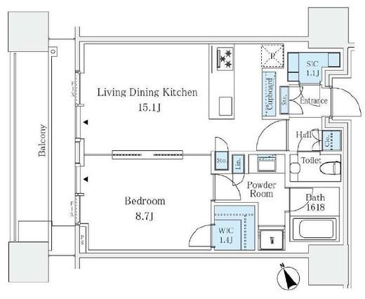 麻布台ヒルズレジデンスB　2814号室　間取り