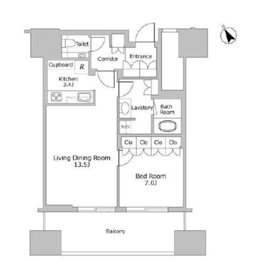 麻布台ヒルズレジデンスB　5F1号室　間取り