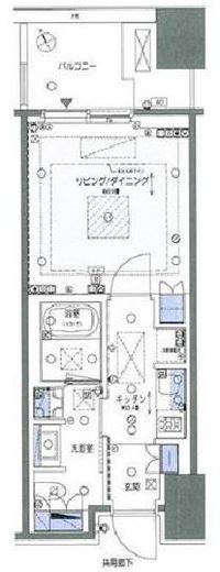 麻布台ヒルズレジデンスB　6F1号室　間取り