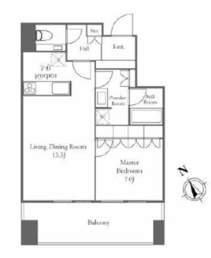 麻布台ヒルズレジデンスB　7F3号室　間取り