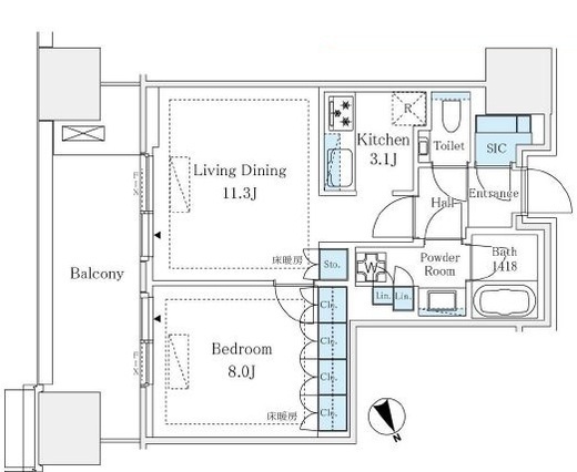 麻布台ヒルズレジデンスB　812号室　間取り