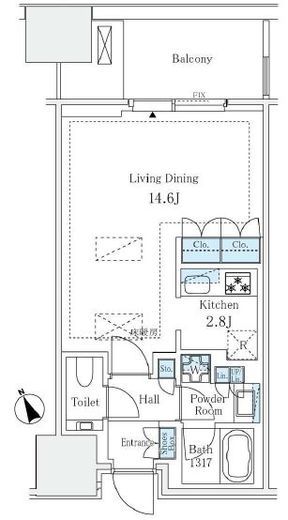 麻布台ヒルズレジデンスB　908号室　間取り
