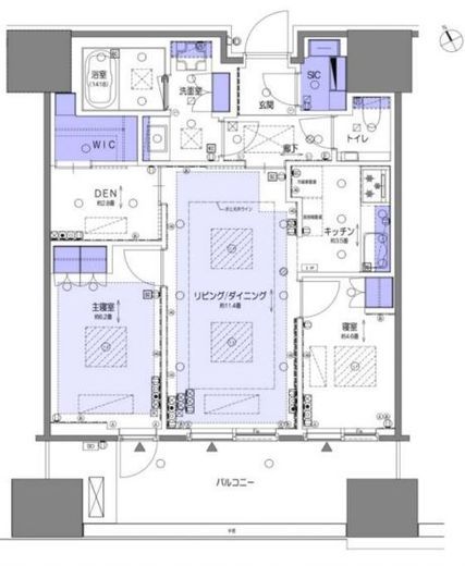 麻布台ヒルズレジデンスB　9F1号室　間取り