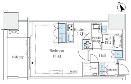 麻布台ヒルズレジデンスB　1223号室　間取り