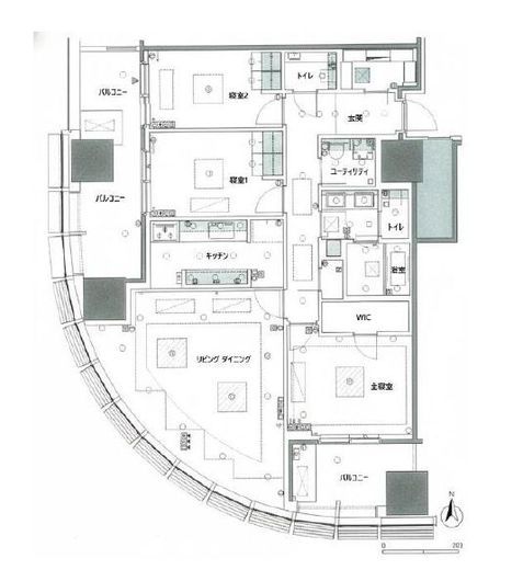 麻布台ヒルズレジデンスB　2021号室　間取り
