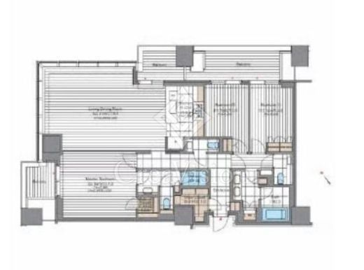 麻布台ヒルズレジデンスB　5501号室　間取り