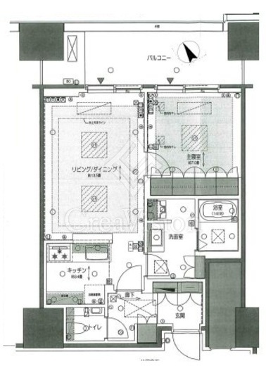 麻布台ヒルズレジデンスB　609号室　間取り