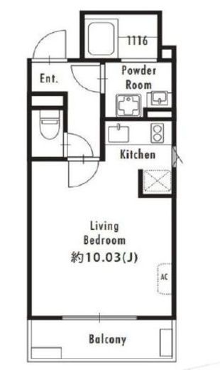 プライマル東新宿　203号室　間取り