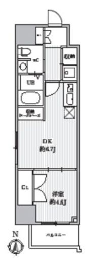 CAVANA+YOTSUYA (カバナ+四谷)　704号室　間取り