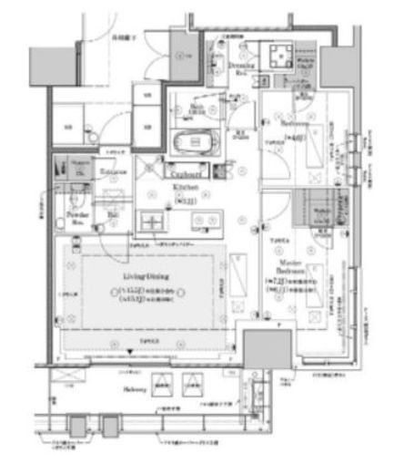 プラウドタワー渋谷　1106号室　間取り