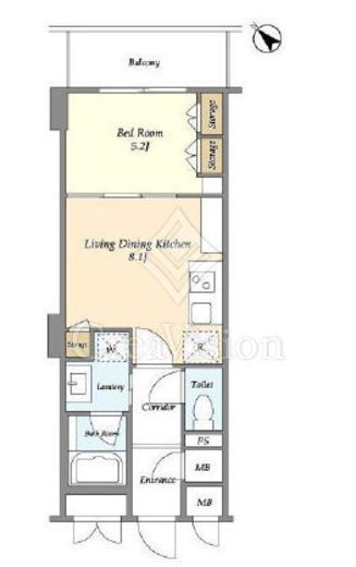 Nifit NIHONBASHI YOKOYAMACHO (ニフィット日本橋横山町)　902号室　間取り