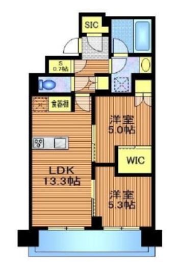HARUMI FLAG SUN VILLAGE (晴海フラッグ サンヴィレッジ)　B417号室　間取り
