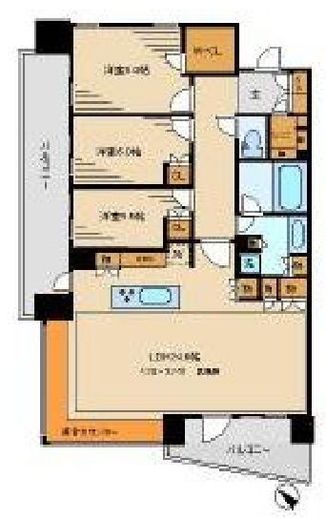 HARUMI FLAG PARK VILLAGE (晴海フラッグ パークヴィレッジ)　A1101号室　間取り