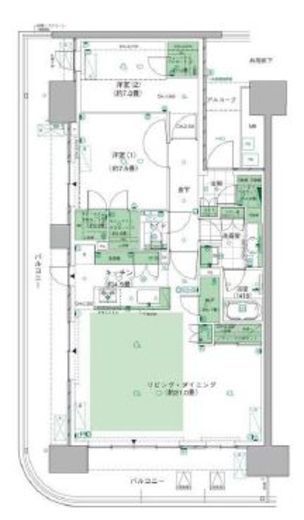 HARUMI FLAG PARK VILLAGE (晴海フラッグ パークヴィレッジ)　C10F1号室　間取り