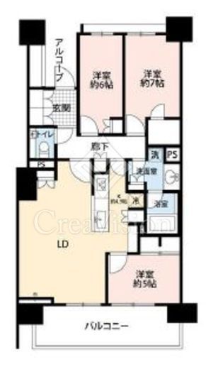 HARUMI FLAG PARK VILLAGE (晴海フラッグ パークヴィレッジ)　C311号室　間取り