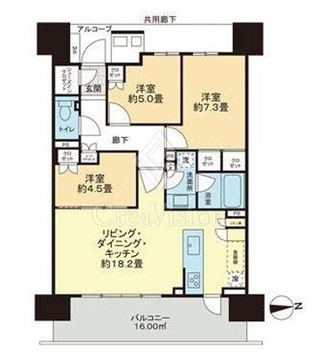 HARUMI FLAG PARK VILLAGE (晴海フラッグ パークヴィレッジ)　D706号室　間取り