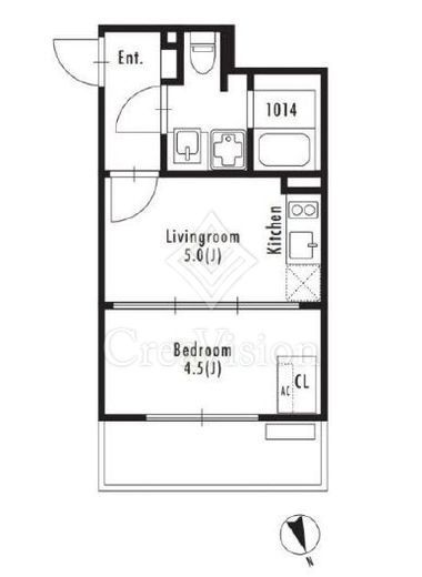 GRAN PASEO市谷仲之町 (グランパセオ市谷仲之町)　202号室　間取り
