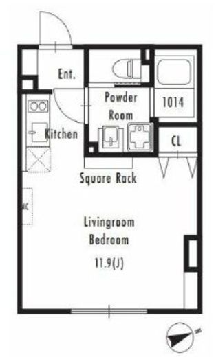 GRAN PASEO市谷仲之町 (グランパセオ市谷仲之町)　207号室　間取り