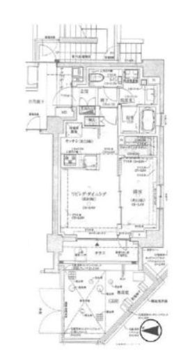 クレヴィア新宿中落合　W101号室　間取り