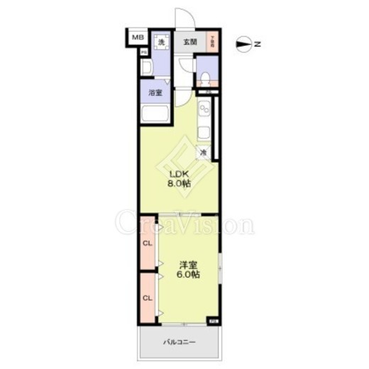 Ｌｅａｆ　Ｖｉｌｌａｇｅ　新宿若松　406号室　間取り