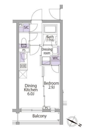 イプセ代々木上原Hills　203号室　間取り