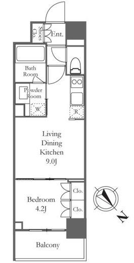 TS-COURT日本橋浜町　402号室　間取り
