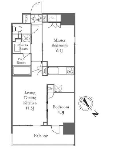 TS-COURT日本橋浜町　603号室　間取り