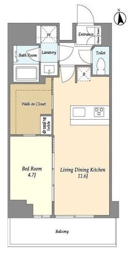 グランカーサ日本橋馬喰町　1003号室　間取り