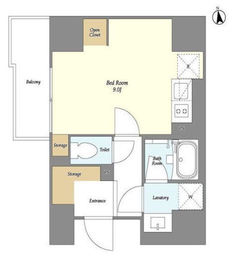 プライマル日本橋馬喰町　1201号室　間取り