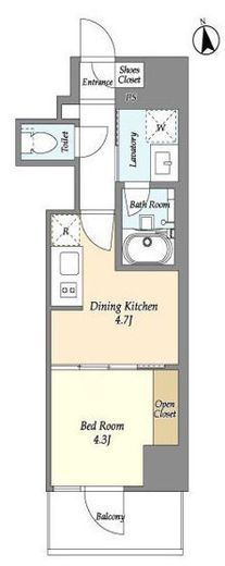 プライマル日本橋馬喰町　703号室　間取り