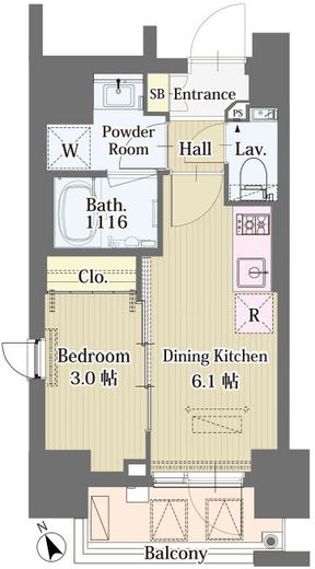 IPSE四谷 (イプセ四谷)　501号室　間取り