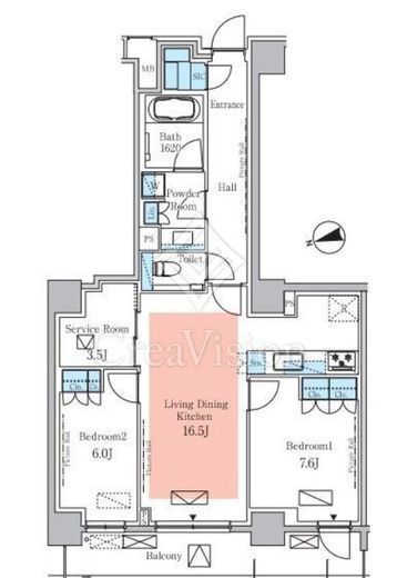 パークアクシス元麻布　402号室　間取り