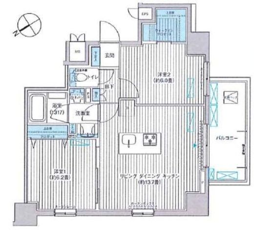 MAITRI YOTSUYA (マイトリィ四ツ谷)　901号室　間取り