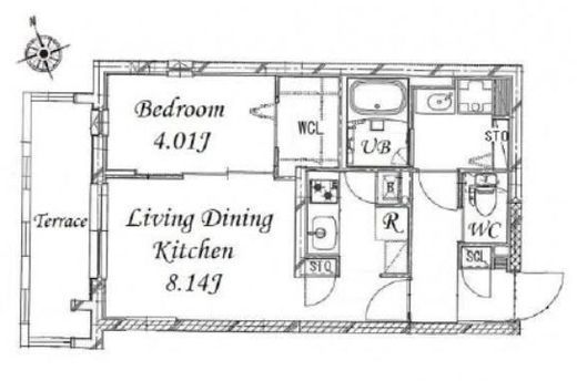 w/FLUFFY市谷台町 (フラッフィー市谷台町)　404号室　間取り