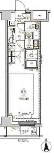 RELUXIA CITY北新宿 (リルシアシティ北新宿)　705号室　間取り