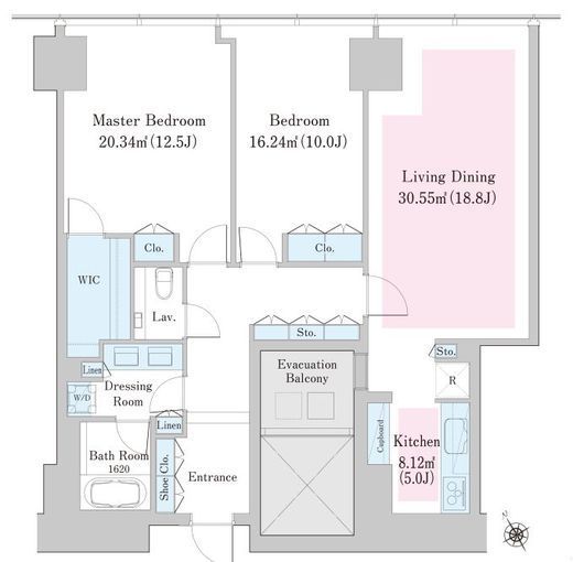 ラ・トゥール新宿ファースト　2707号室　間取り