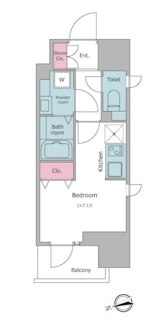 レジディア大森２　1204号室　間取り