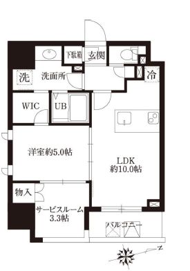 レジディア大森Ⅱ　1106号室　間取り