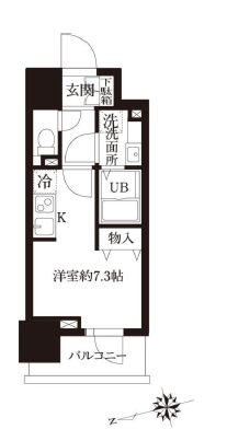 レジディア大森2　203号室　間取り